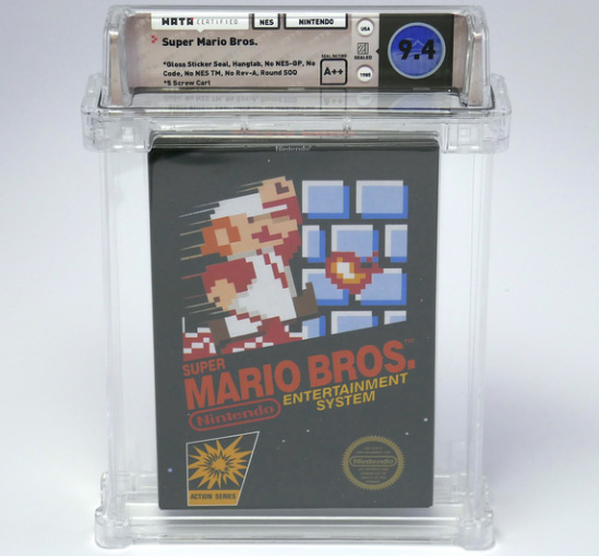 Boxed copy of Super Mario Bros. for the NES