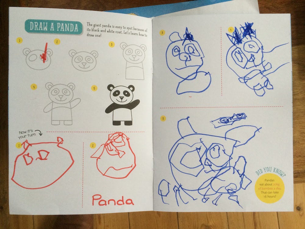 Step 5: Draw the rest of the panda