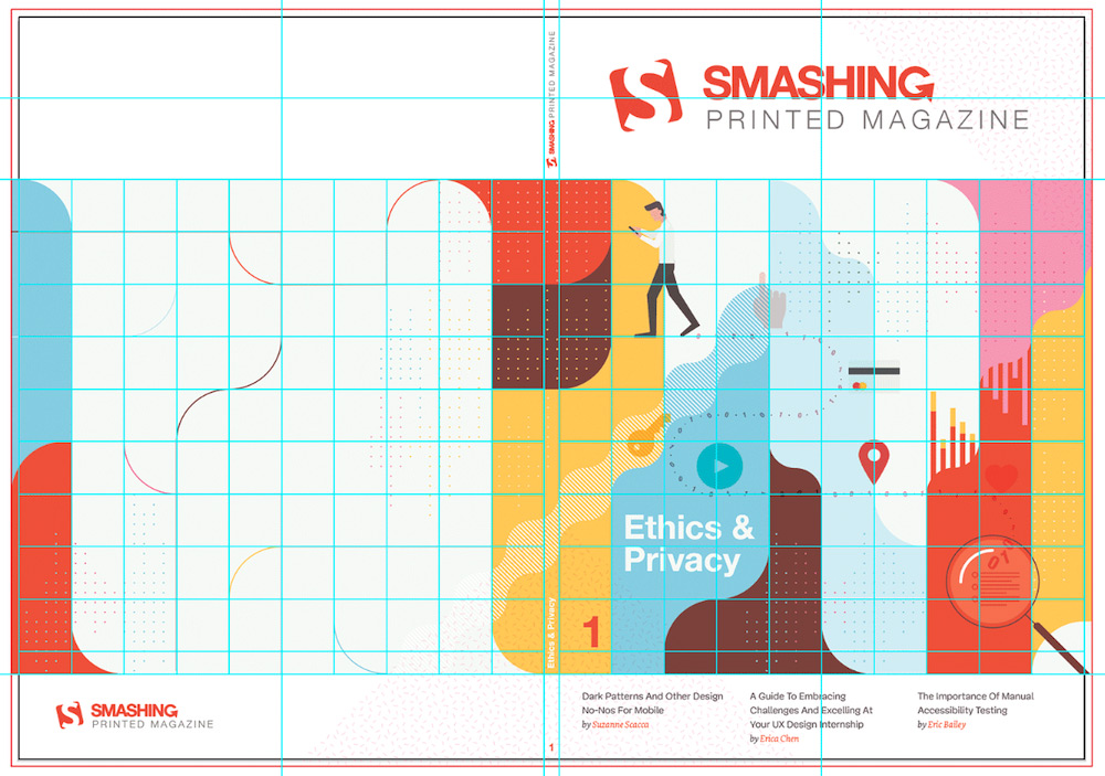Final cover design of Smashing Printed Magazine by Veerle Pieters