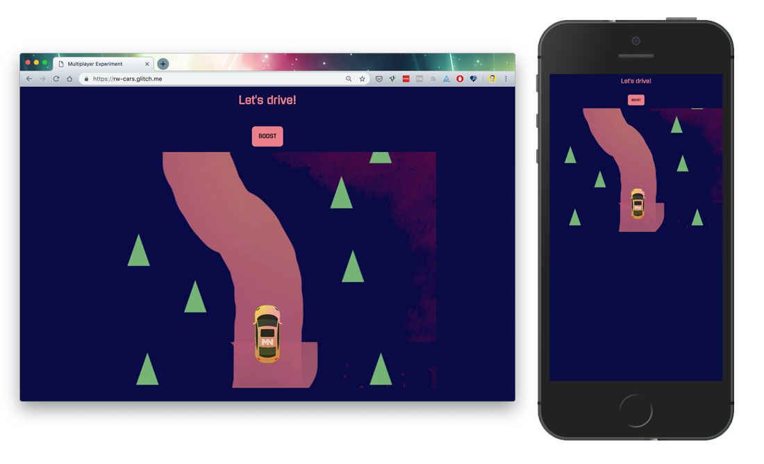 iPhone controlled web browser car racing game using socket.io