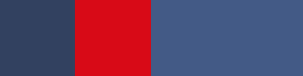 The name 'Matt' represented by colours. Dark blue, red, and a dark lilac.